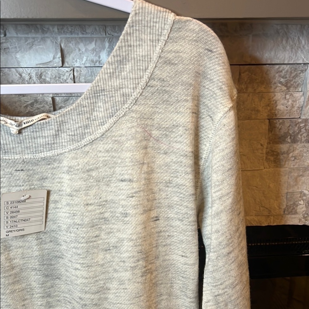 Anthropologie Gray Cozy Drawstring waist dress, Size Medium - Picture 7 of 12